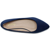Ollio Women's Ballet Comfort Light Faux Suede Multi Color Shoe Flat