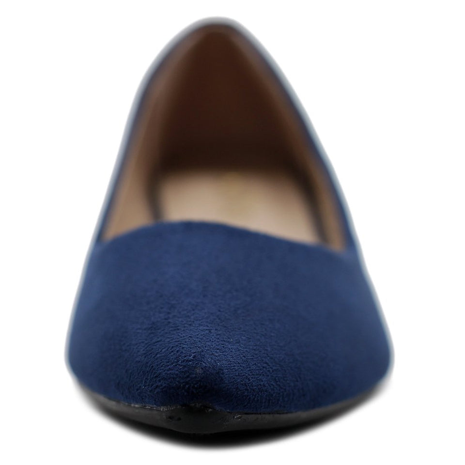 Ollio Women's Ballet Comfort Light Faux Suede Multi Color Shoe Flat