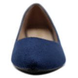 Ollio Women's Ballet Comfort Light Faux Suede Multi Color Shoe Flat