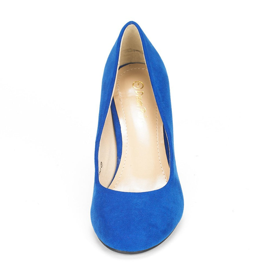 DREAM PAIRS LUVLY Women's Bridal Wedding Party Low Heel Pump Shoes
