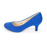 DREAM PAIRS LUVLY Women's Bridal Wedding Party Low Heel Pump Shoes
