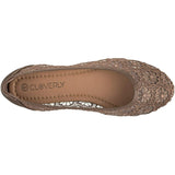 CLOVERLY Women's Ballet Shoe Floral Breathable Crochet Lace Ballet Flats