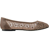 CLOVERLY Women's Ballet Shoe Floral Breathable Crochet Lace Ballet Flats