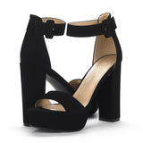 DREAM PAIRS Women's Hi-Lo High Heel Platform Pump Sandals