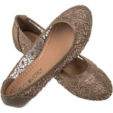CLOVERLY Women's Ballet Shoe Floral Breathable Crochet Lace Ballet Flats