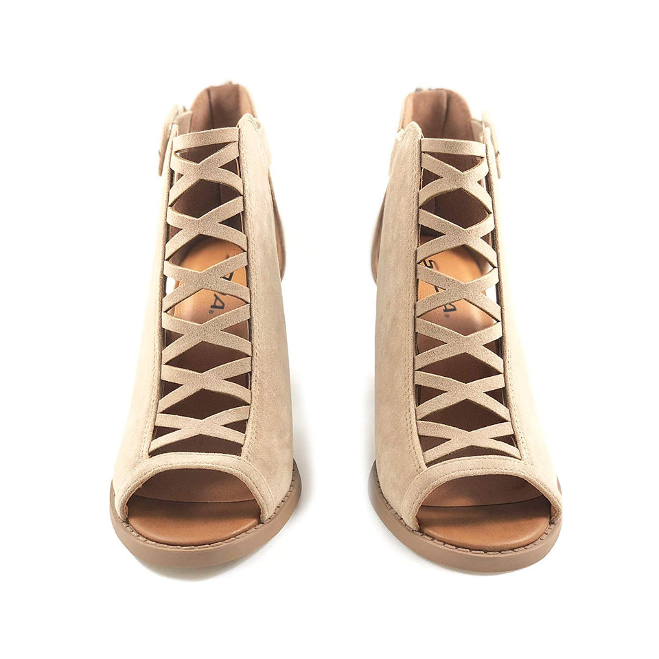 Soda Womens Fahsoin Aran Open Toe Heel Sandal